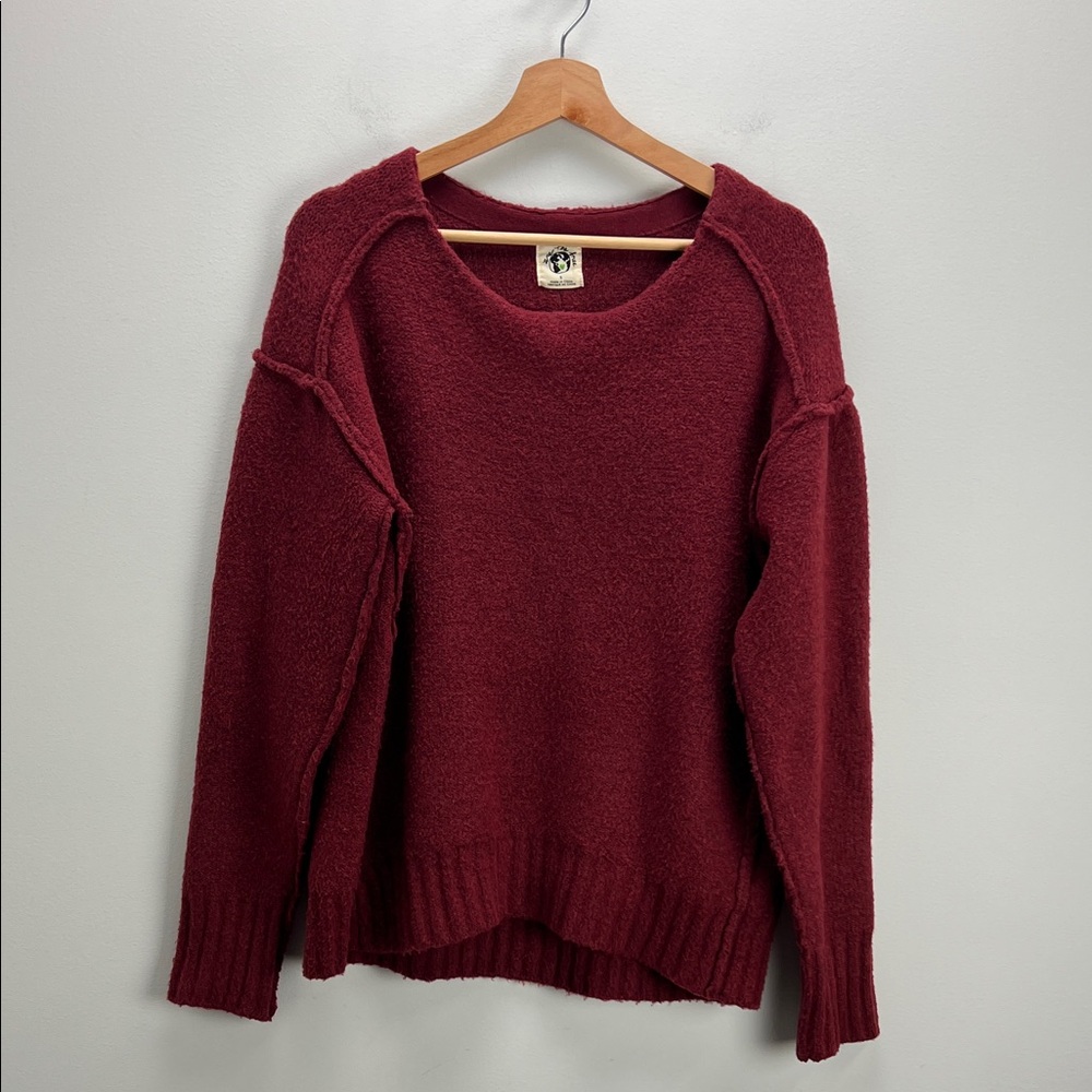 Free People Eastwood Tunic Sweater We The Free Rhubarb Slouchy Oversized Small